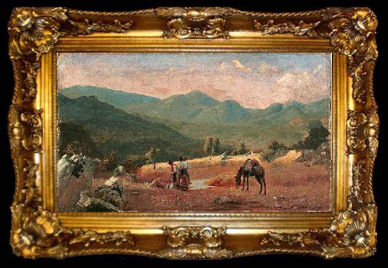 framed  Pedro Weingartner Italian landscape, ta009-2